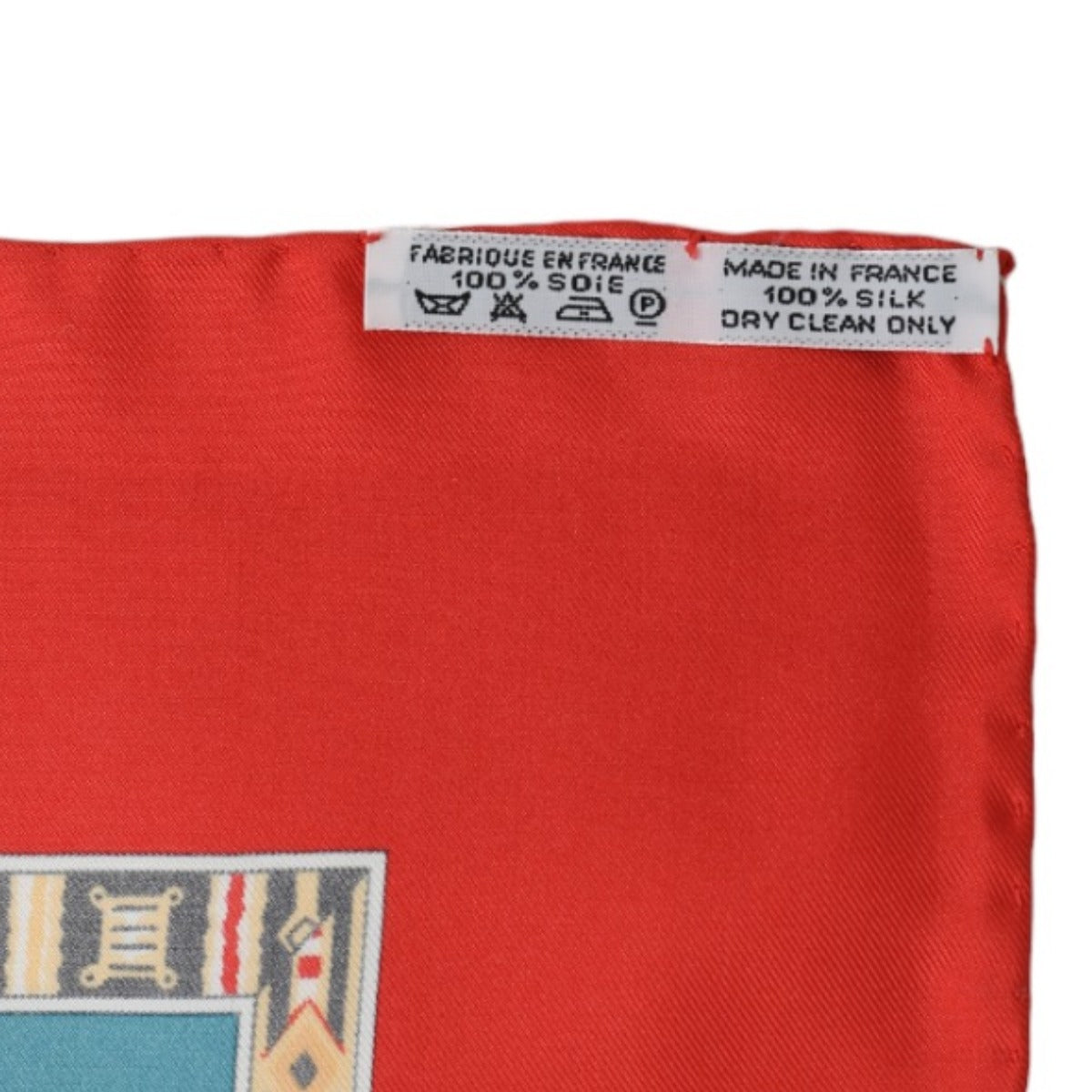 HERMES Scarf
 Stole Au son du Tam Tam Carre 90 Silk Red [SS]
 【second hand】 