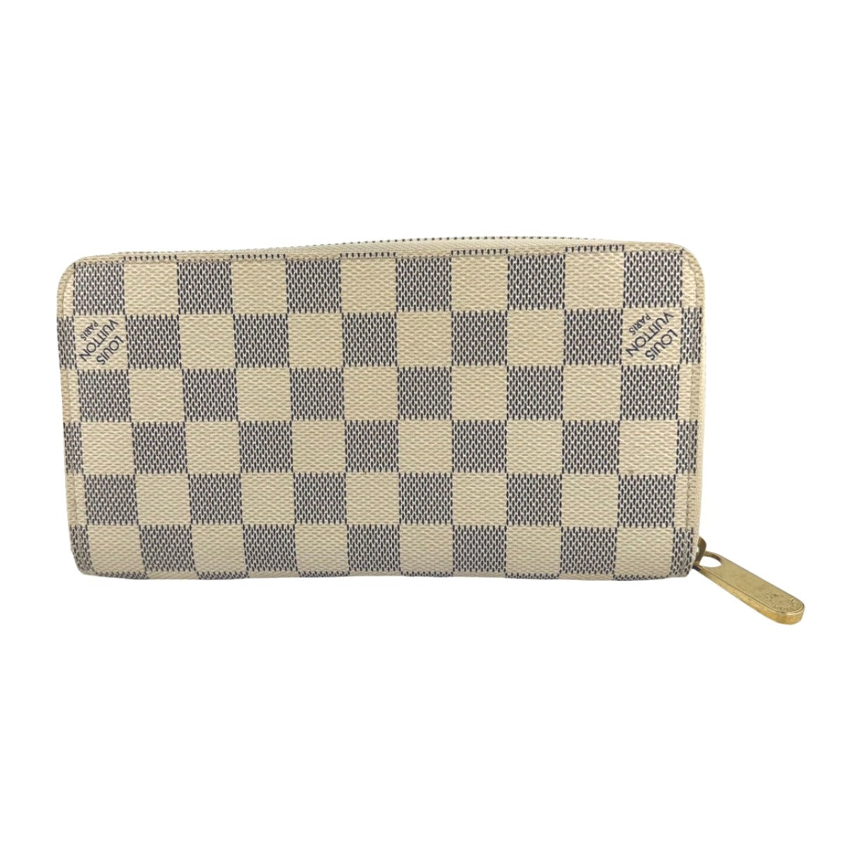 ルイヴィトン LOUIS VUITTON 長財布
 ラウンドファスナー アズール ジッピー・ウォレット ダミエアズールキャンバス N60019 ホワイト LV
 【SS】
 【中古】