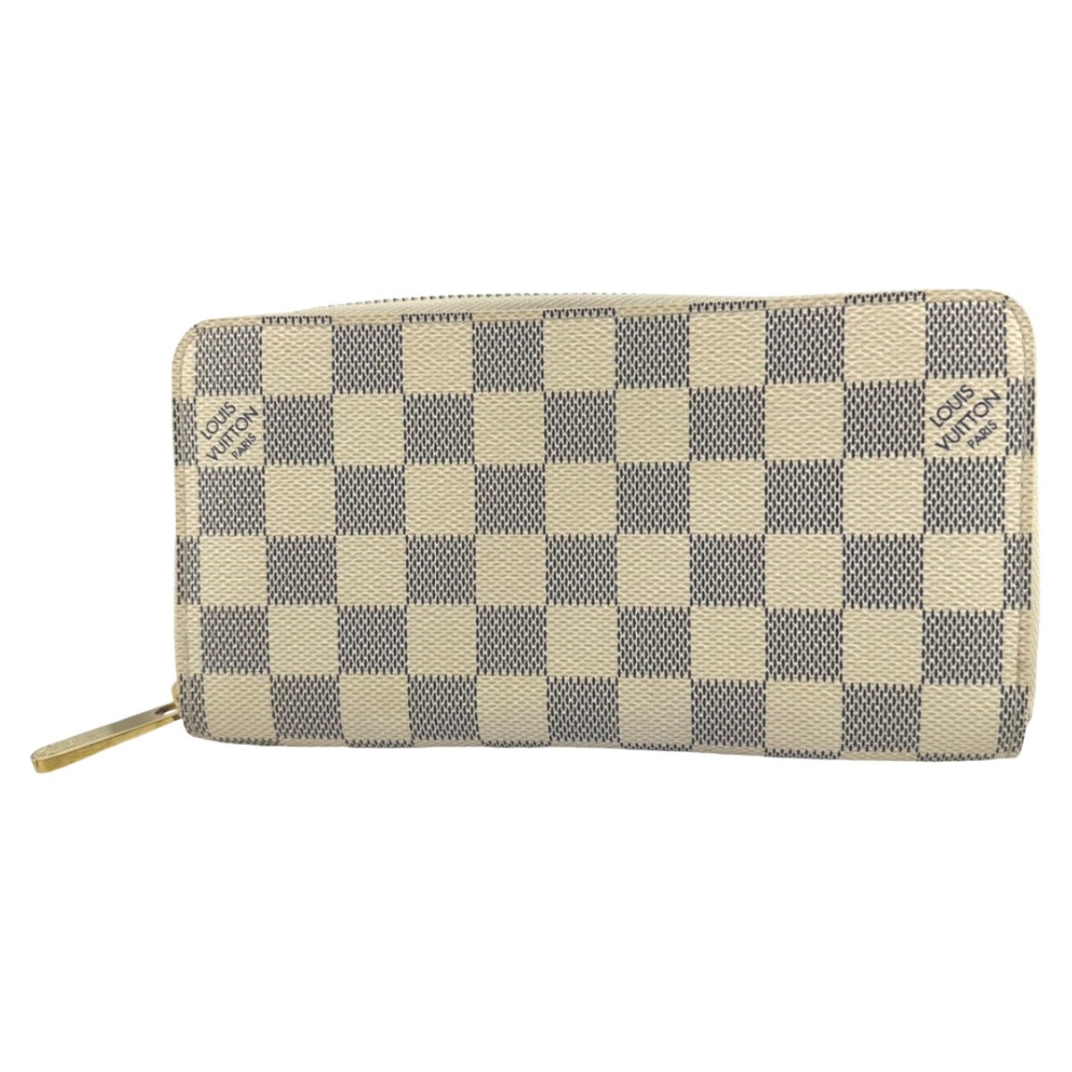 ルイヴィトン LOUIS VUITTON 長財布
 ラウンドファスナー アズール ジッピー・ウォレット ダミエアズールキャンバス N60019 ホワイト LV
 【SS】
 【中古】