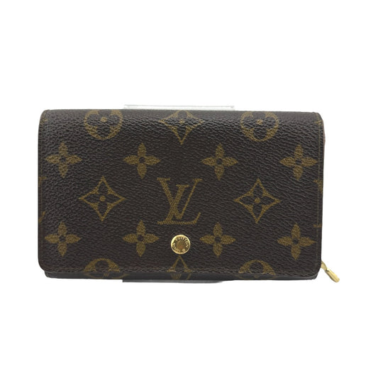 LOUIS VUITTON Bi-fold wallet
 L-shaped zipper Monogram Porte Monnaie Bié Tresor Monogram canvas M61730 Brown LV
 [SS]
 【second hand】 