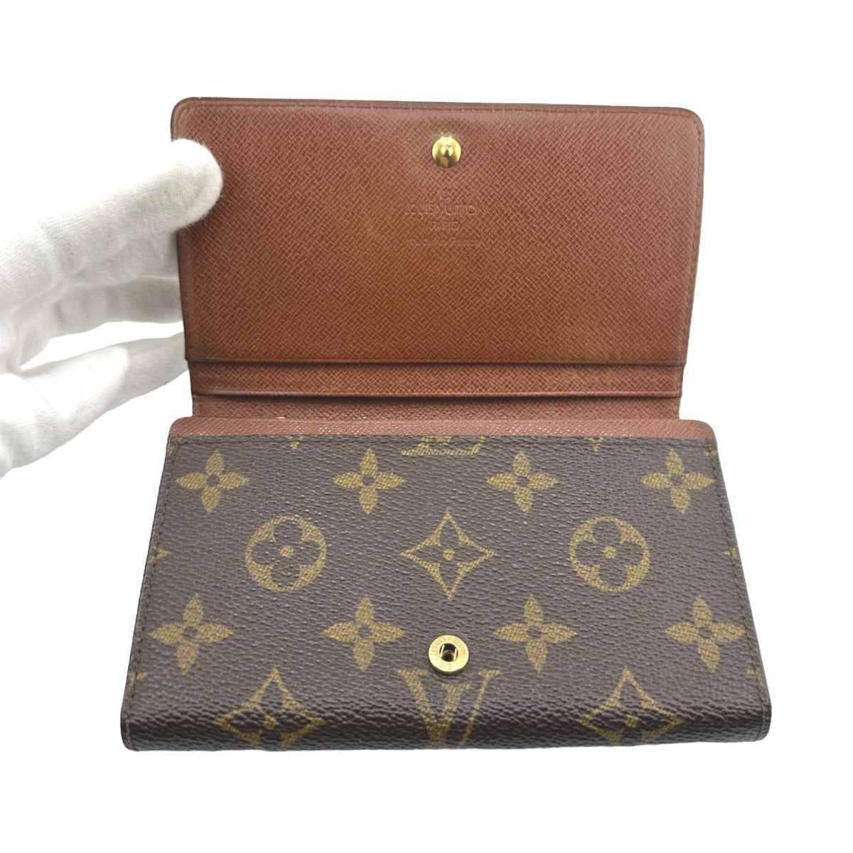 LOUIS VUITTON Bi-fold wallet
 L-shaped zipper Monogram Porte Monnaie Bié Tresor Monogram canvas M61730 Brown LV
 [SS]
 【second hand】 