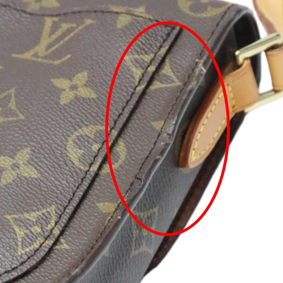 ルイヴィトン LOUIS VUITTON ショルダーバッグ
 斜めがけ モノグラム サンクルー M51243 ブラウン LV
 【SS】
 【中古】