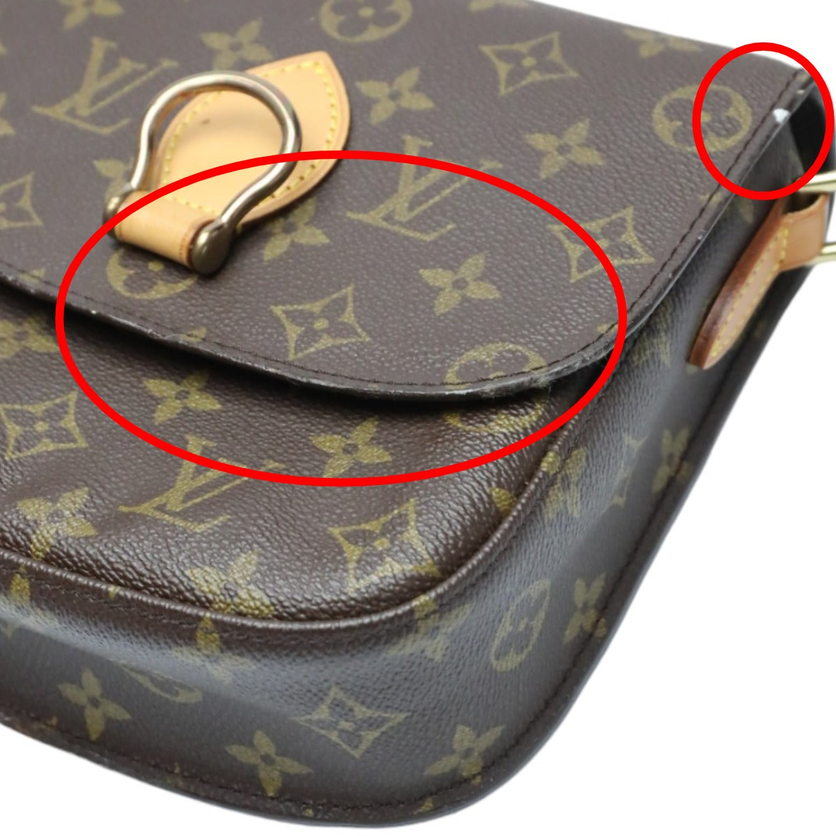 ルイヴィトン LOUIS VUITTON ショルダーバッグ
 斜めがけ モノグラム サンクルー M51243 ブラウン LV
 【SS】
 【中古】