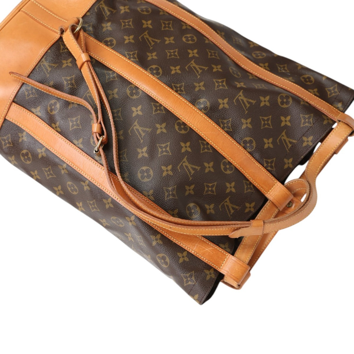 ルイヴィトン LOUIS VUITTON ショルダーバッグ
 巾着型 モノグラム ランドネGM M42244 ブラウン LV
 【SS】
 【中古】