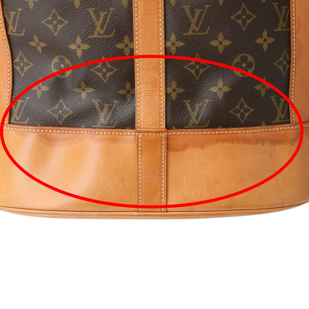 ルイヴィトン LOUIS VUITTON ショルダーバッグ
 巾着型 モノグラム ランドネGM M42244 ブラウン LV
 【SS】
 【中古】