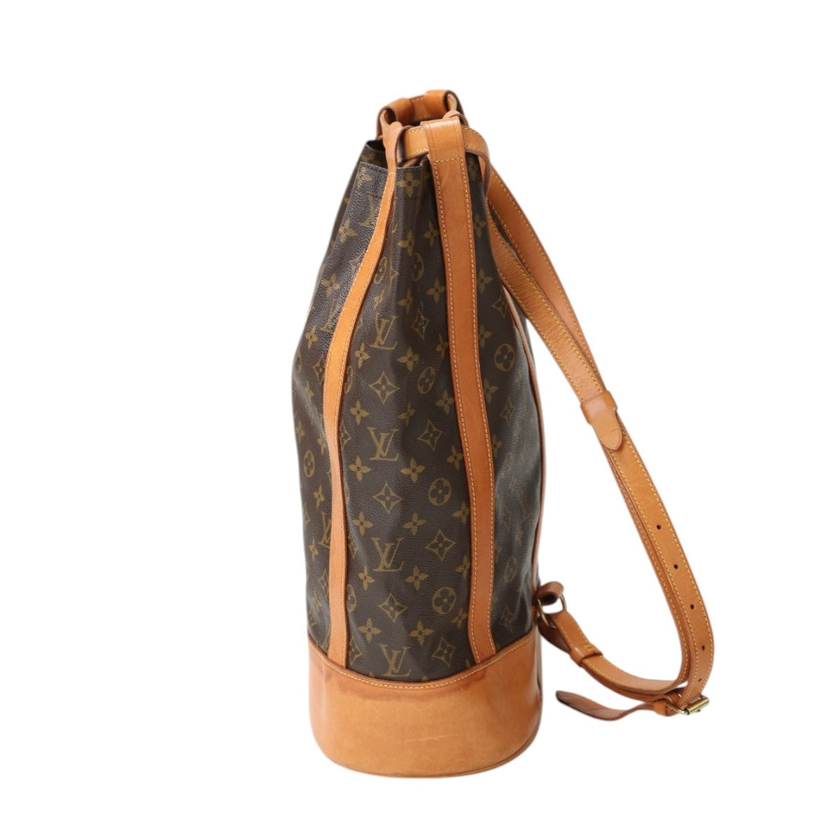 ルイヴィトン LOUIS VUITTON ショルダーバッグ
 巾着型 モノグラム ランドネGM M42244 ブラウン LV
 【SS】
 【中古】