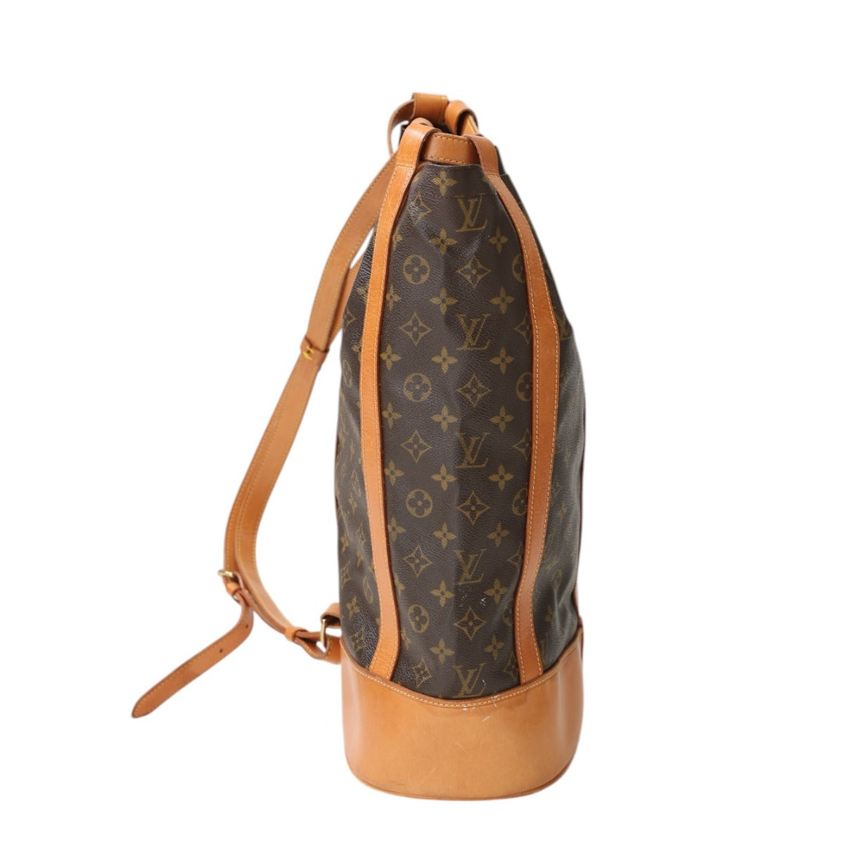 ルイヴィトン LOUIS VUITTON ショルダーバッグ
 巾着型 モノグラム ランドネGM M42244 ブラウン LV
 【SS】
 【中古】