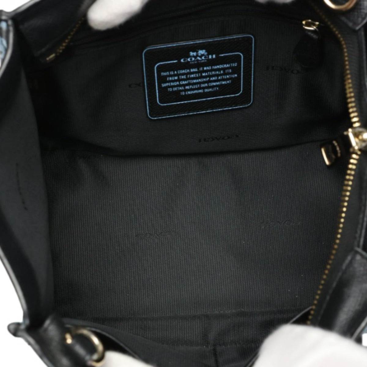 Coach handbags
 2way bag Shoulder bag Light blue x black [SS]
 【second hand】 