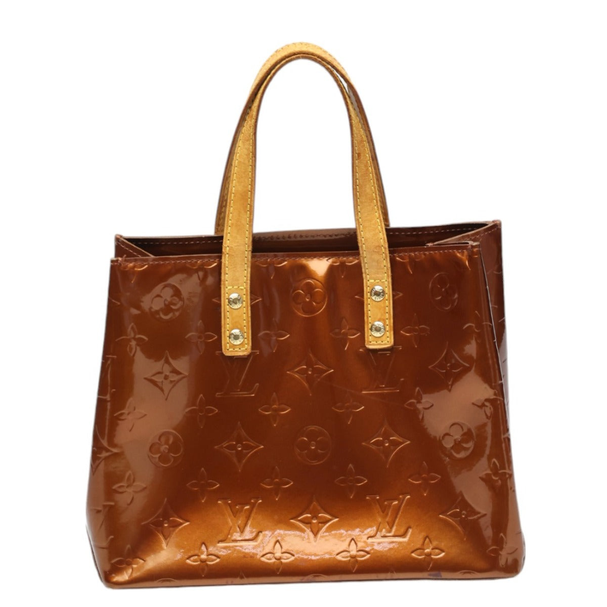 ルイヴィトン LOUIS VUITTON ハンドバッグ
 リードPM ヴェルニ ミニバッグ モノグラムヴェルニ M91146 ブロンズ LV
 【SS】
 【中古】