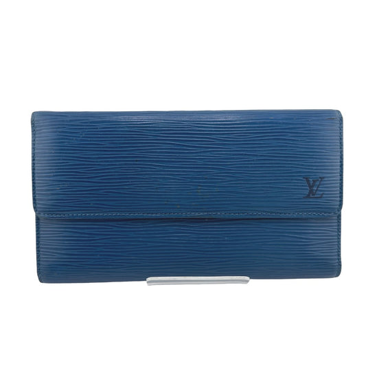 Louis Vuitton LOUIS VUITTON Long Wallet
 Epi Long Wallet Porto Tresor International Epi Leather M63385 Toledo Blue LV
 [SS]
 【second hand】 