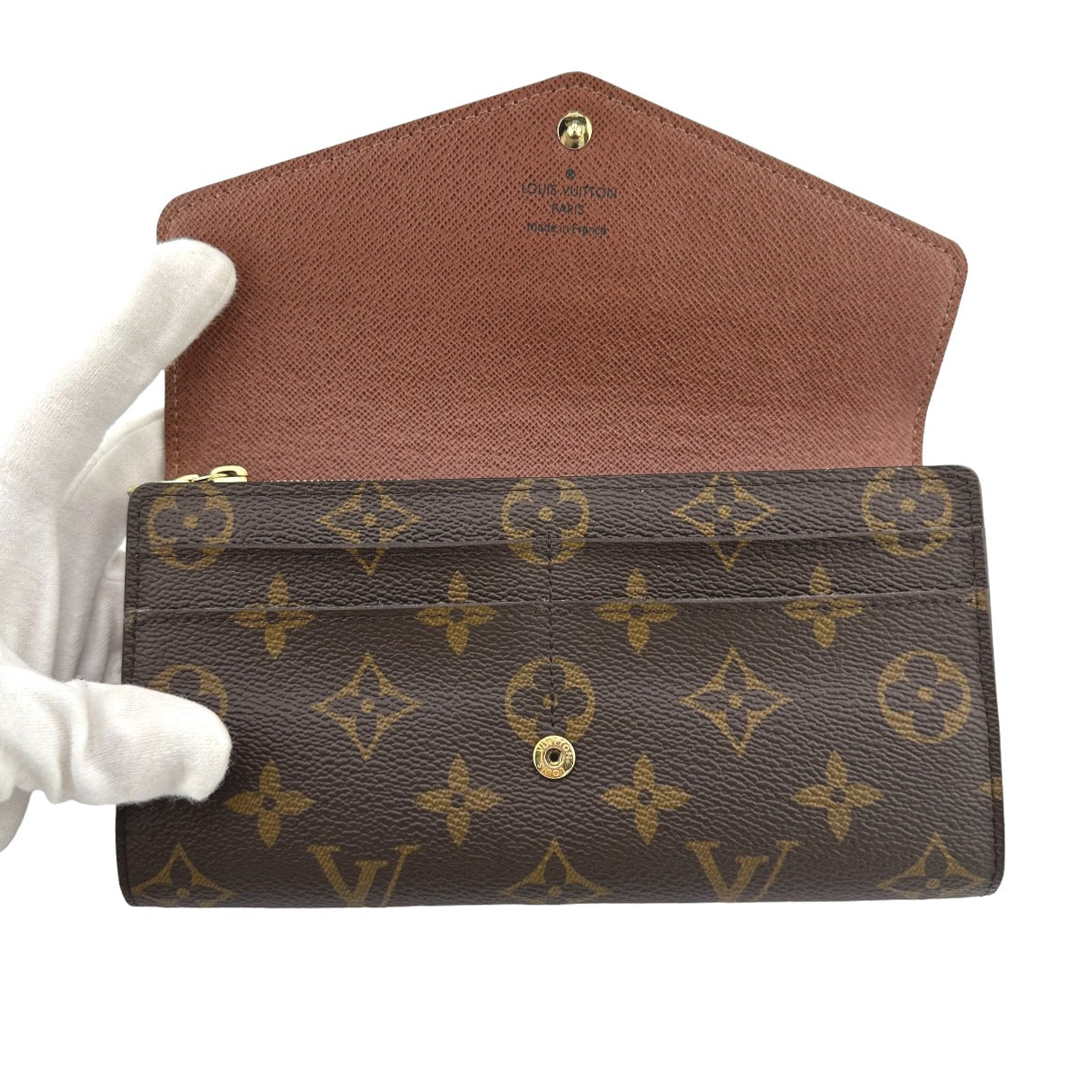 Louis Vuitton LOUIS VUITTON Long Wallet
 Wallet Monogram Portefeuille Sarah Monogram Canvas M60531 Brown LV
 [SS]
 【second hand】