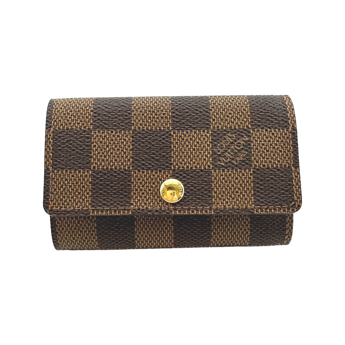 ルイヴィトン LOUIS VUITTON キーケース
 キーケース6本用 ダミエ ミュルティクレ6 ダミエキャンバス N62630 ブラウン LV
 【SS】
 【中古】