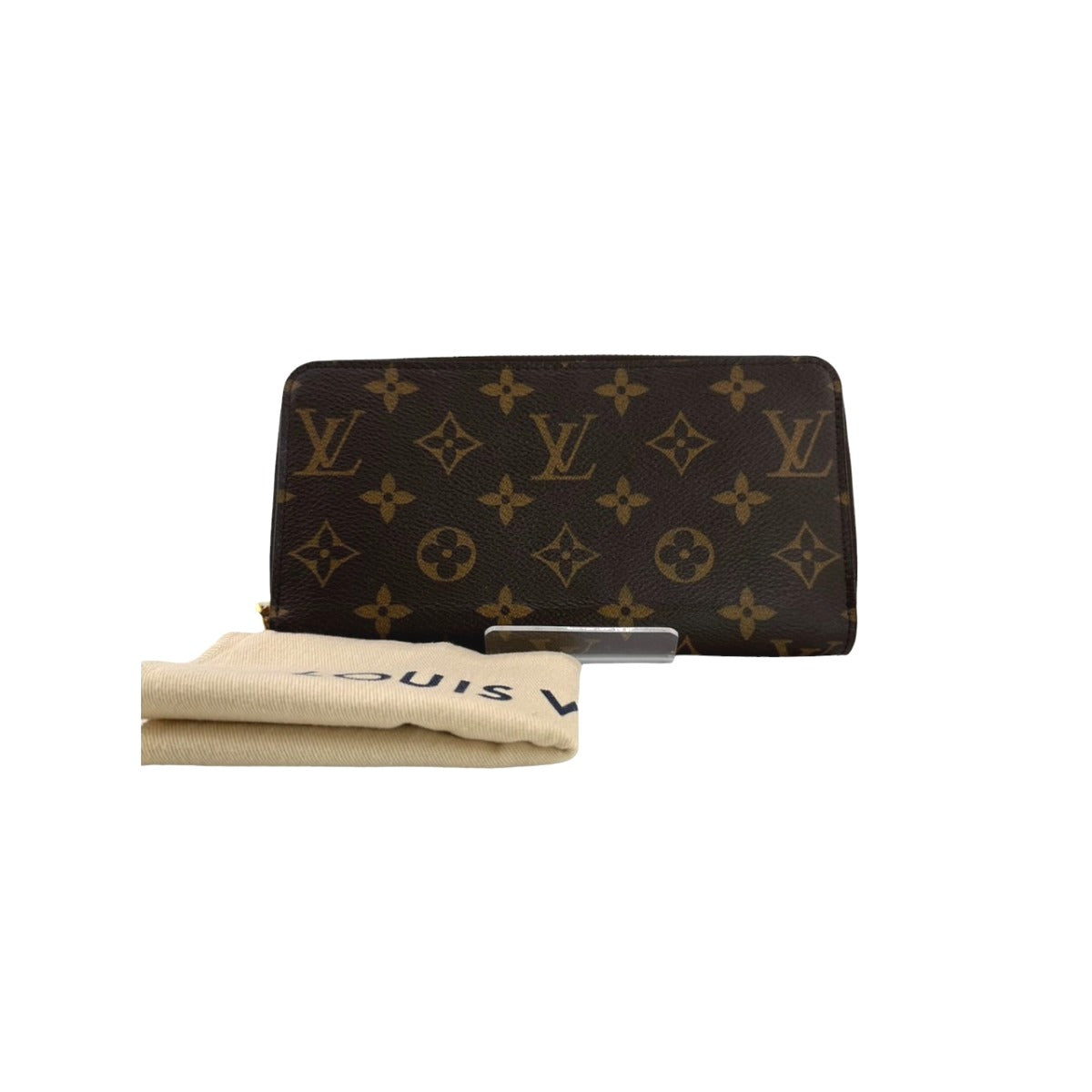 Louis Vuitton LOUIS VUITTON Long Wallet
 Round Zip Monogram Fuchsia Monogram Canvas M41895 Brown LV
 [SS]
 【second hand】 