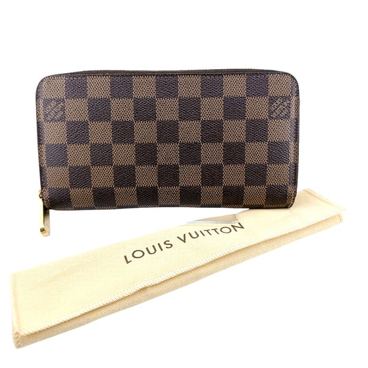 ルイヴィトン LOUIS VUITTON 長財布
 ラウンドファスナー ダミエ ジッピーウォレット 旧型 N60015 ブラウン LV
 【SS】
 【中古】