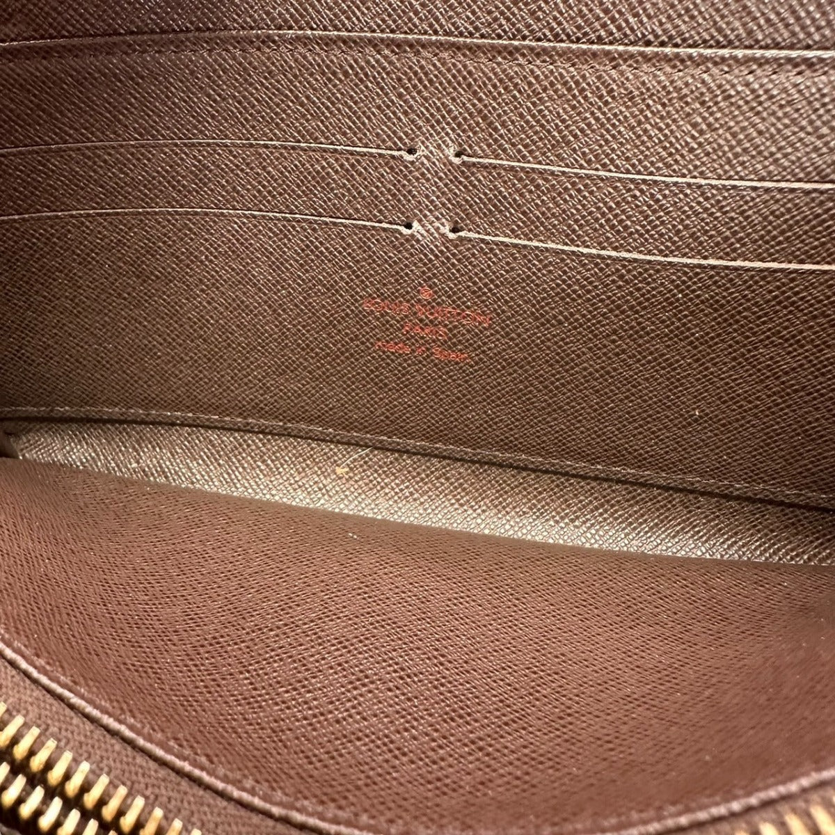 ルイヴィトン LOUIS VUITTON 長財布
 ラウンドファスナー ダミエ ジッピーウォレット 旧型 N60015 ブラウン LV
 【SS】
 【中古】