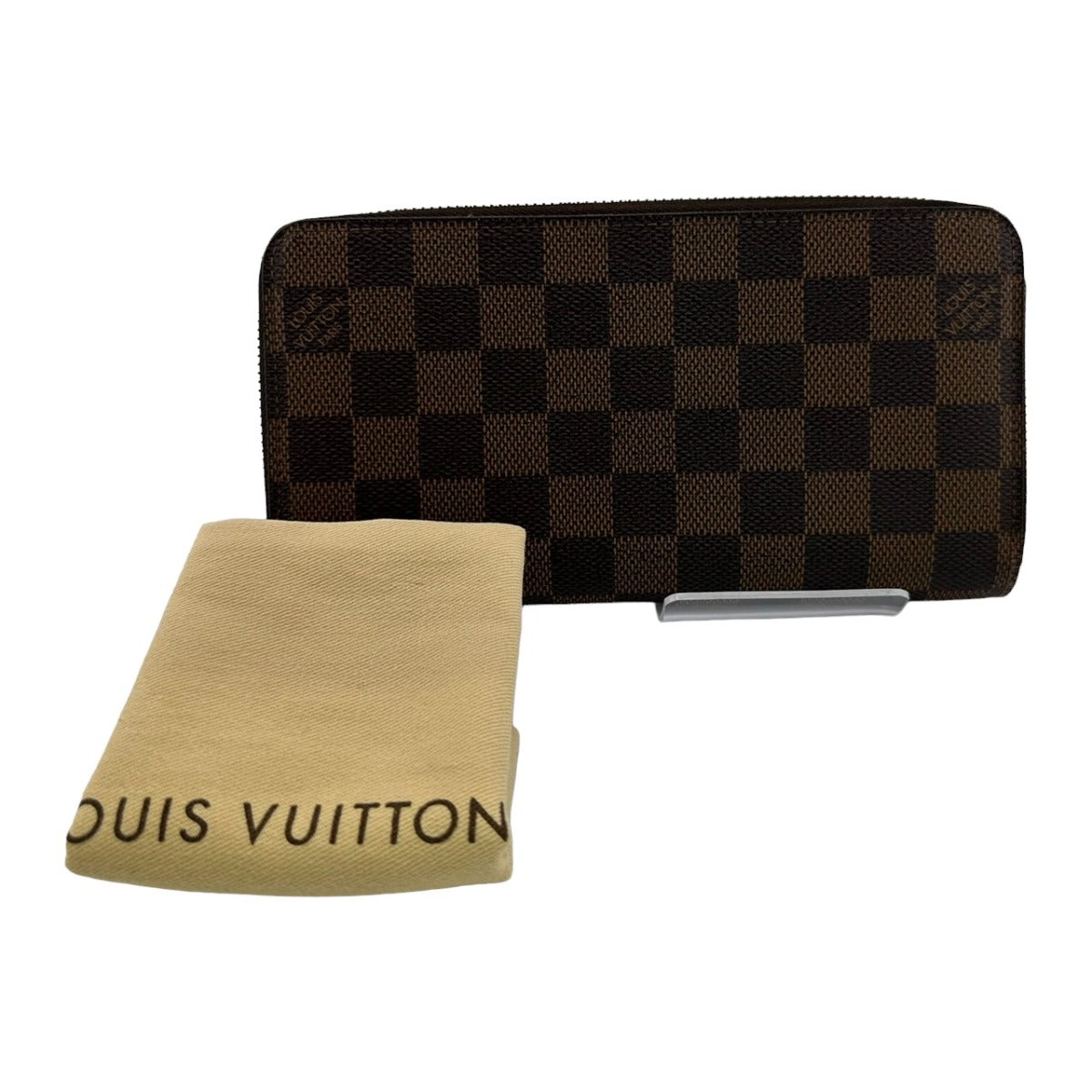 ルイヴィトン LOUIS VUITTON 長財布
 ラウンドファスナー ダミエ ジッピーウォレット 旧型 N60015 ブラウン LV
 【SS】
 【中古】