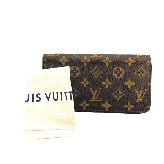 ルイヴィトン LOUIS VUITTON 長財布
 ラウンドファスナー モノグラム フューシャ モノグラムキャンバス M41895 ブラウン LV
 【SS】
 【中古】