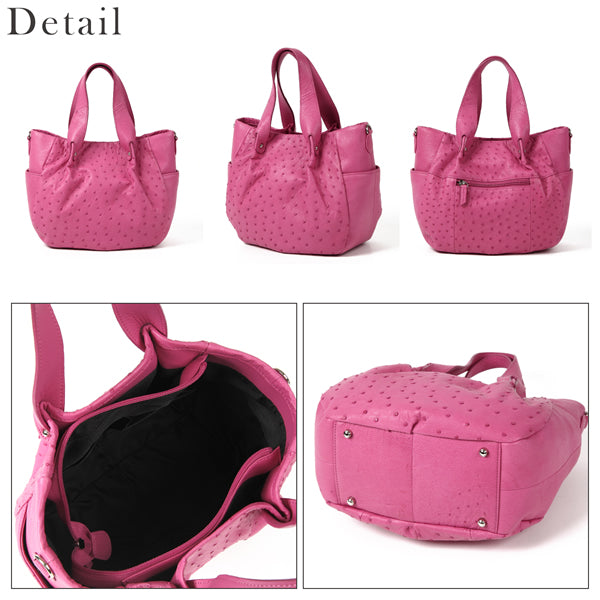 Ostrich tote bag
 2way TOP zipper ostrich JNH-2750A rose pink [SS] 