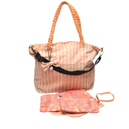 HbG Shoulder Bag
 Mother bag with pouch and diaper changing sheet, pink [SS]
 【second hand】 