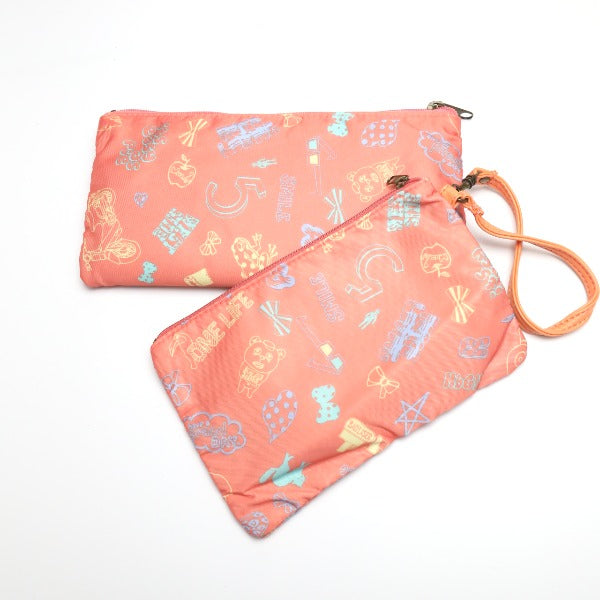 HbG Shoulder Bag
 Mother bag with pouch and diaper changing sheet, pink [SS]
 【second hand】 