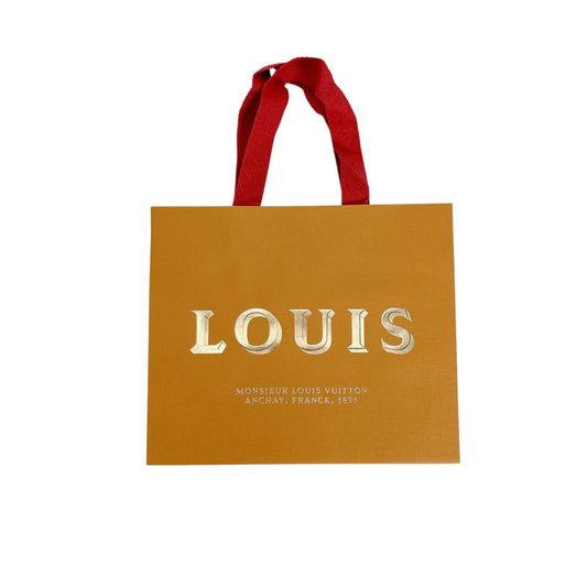 ルイヴィトン LOUIS VUITTON その他バッグ
 ショップ袋 ショッパー 手提げ袋 1枚 紙袋 紙 ブラウンxレッド LV
 【中古】