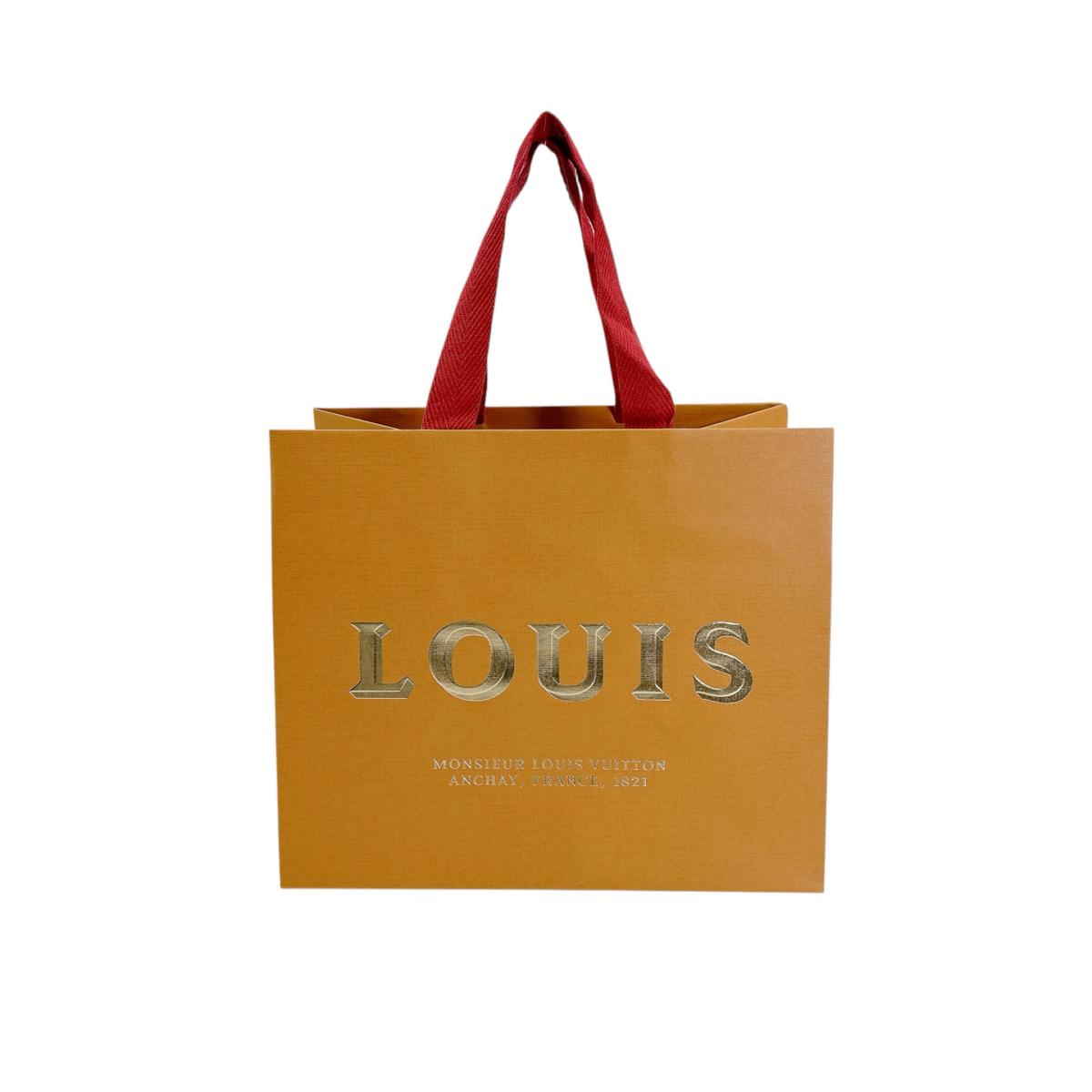 ルイヴィトン LOUIS VUITTON その他バッグ
 ショップ袋 ショッパー 手提げ袋 1枚 紙袋 紙 ブラウンxレッド LV
 【中古】