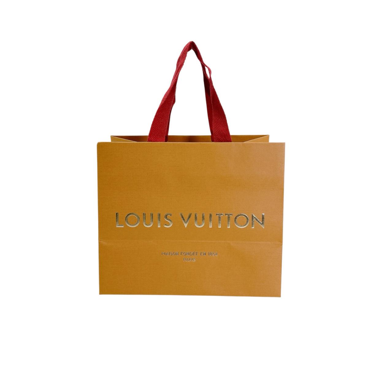 ルイヴィトン LOUIS VUITTON その他バッグ
 ショップ袋 ショッパー 手提げ袋 1枚 紙袋 紙 ブラウンxレッド LV
 【中古】