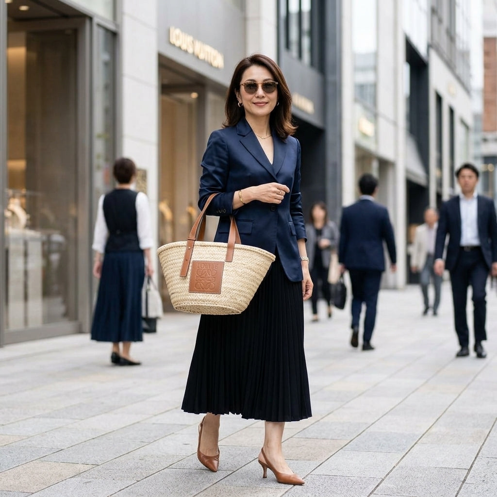 ロエベ LOEWE トートバッグ
 バスケット ラフィア アナグラムロゴ レザー A223S92XAX ベージュ 【SS】
 【中古】