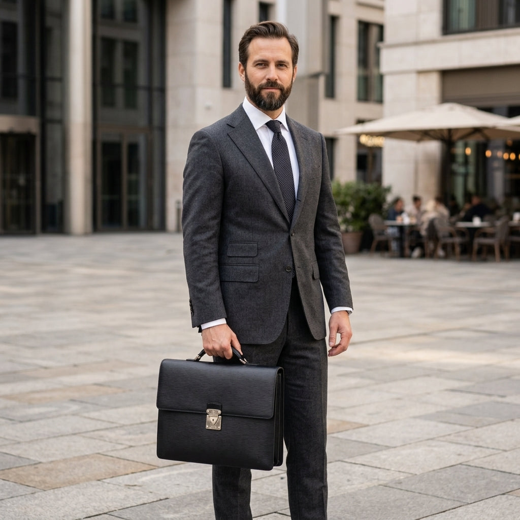 ルイヴィトン LOUIS VUITTON ビジネスバッグ
 紳士用書類カバン エピ ロブスト エピレザー M54532 ブラック LV
 【SS】
 【中古】