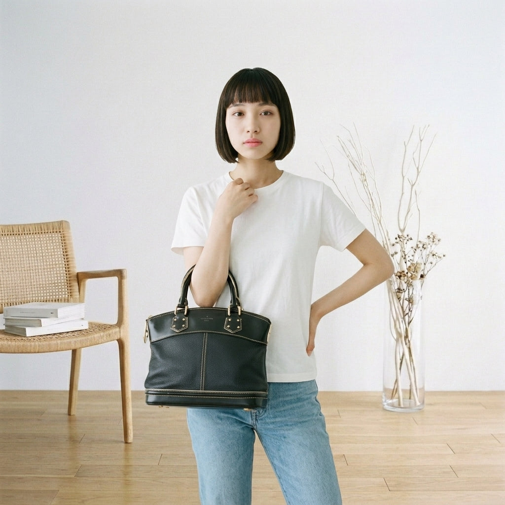 LOUIS VUITTON Handbags
 Handbag Suhali Lockit PM Calfskin M91875 Noir (Black) LV
 [SS]
 【second hand】 