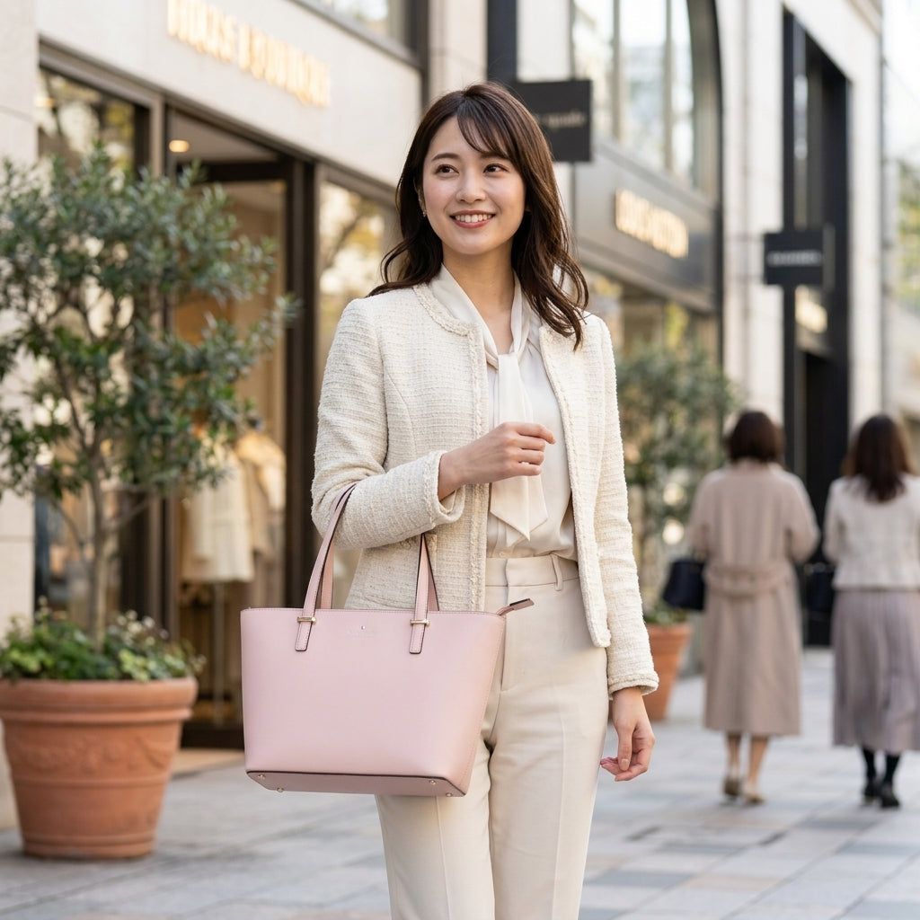 ケイトスペード Kate Spade トートバッグ
 ハンドバッグ サーモンピンク 【SS】
 【中古】