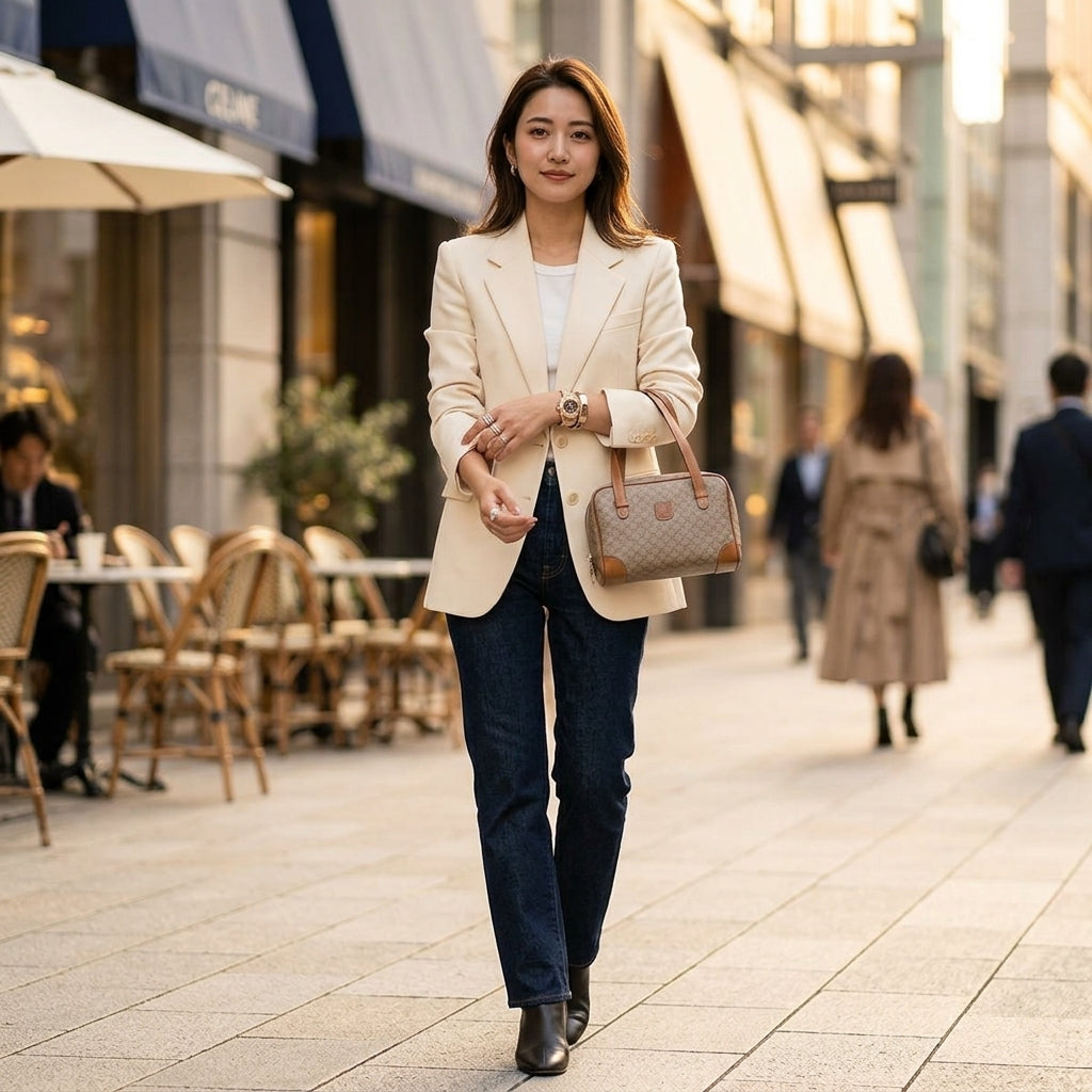 セリーヌ CELINE ハンドバッグ
 ミニバッグ トリオンフ マカダム PVC ブラウン 【SS】
 【中古】