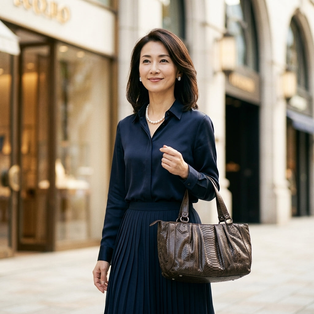Python handbag
 Handbag, defective, Python, LB-2030, nicotine [SS]
 【second hand】 