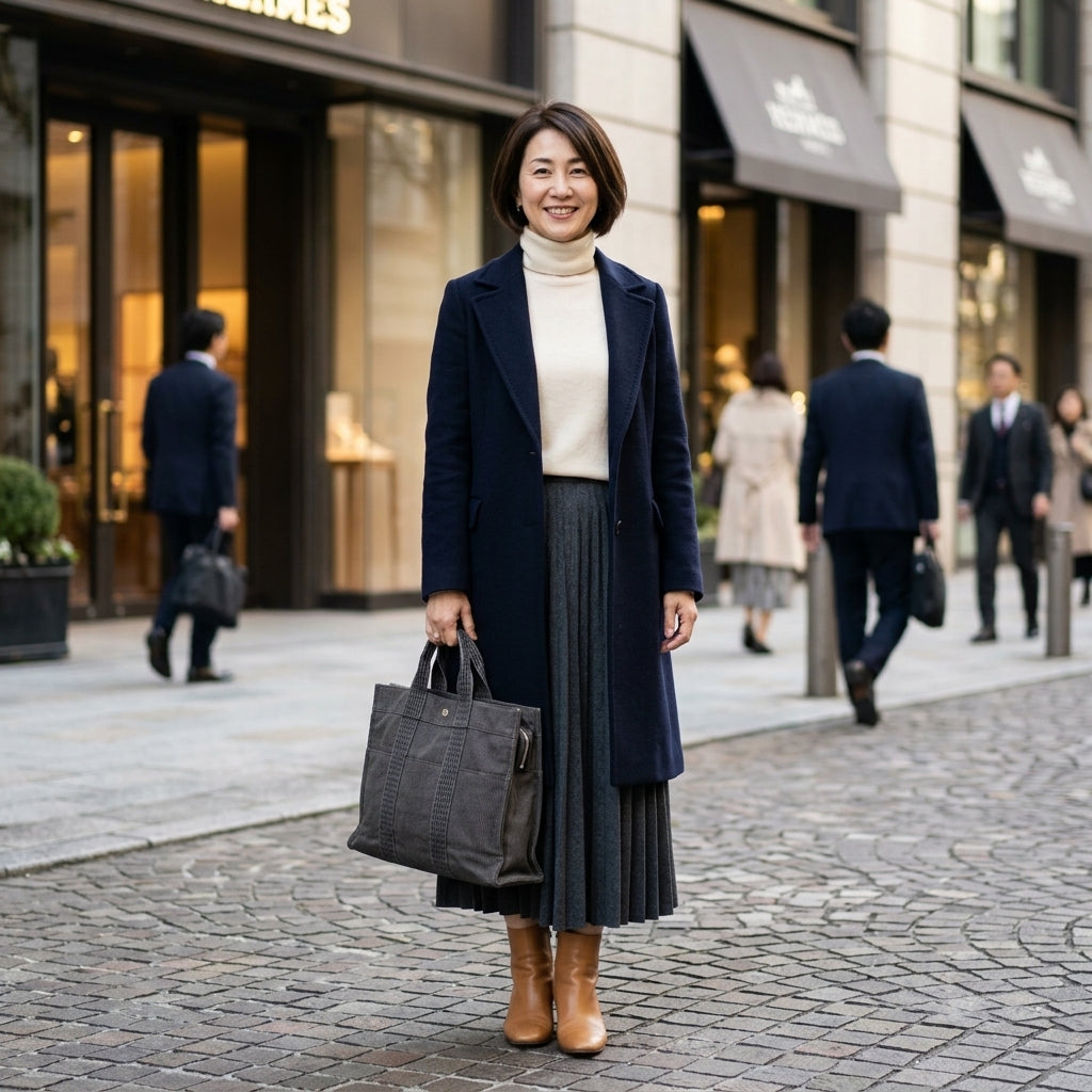 Hermes HERMES Tote Bag
 Air Line Tote MM Business Bag Canvas Canvas Gray [SS]
 【second hand】 
