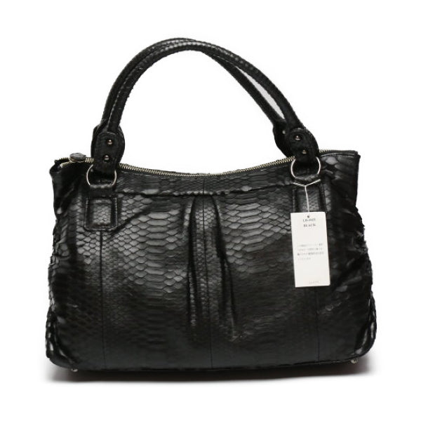 Handbags
 Diamond Python Handbag, Damaged Python LB-2025 Black [SS]
 【second hand】 