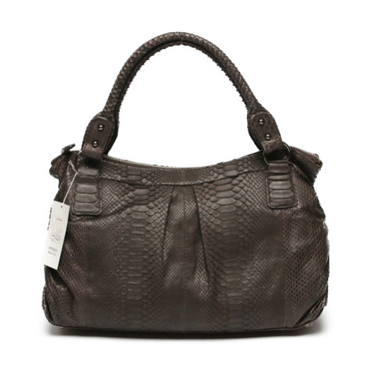 Handbags
 Damaged Python Handbag Python LB-2025 Nicotine Dark Brown [SS]
 【second hand】 