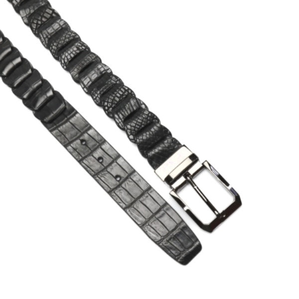 Crocodile Belt
 Pin type buckle, braided length adjustable, nickel, 35mm, LJ-BG, black nickel [H] 