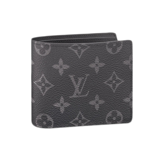 ルイヴィトン LOUIS VUITTON 二つ折り財布
 2つ折財布 エクリプス ポルトフォイユ・ミュルティプル キャンバス M61695 ブラック LV