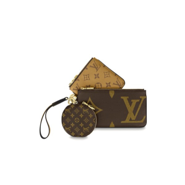 ルイヴィトン LOUIS VUITTON ポーチ
 モノグラム・キャンバス ポシェット・トリオ M68756 ブラウン LV