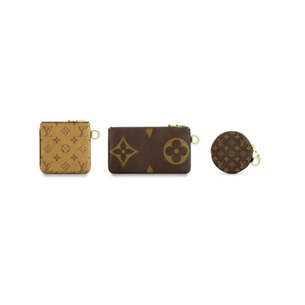 ルイヴィトン LOUIS VUITTON ポーチ
 モノグラム・キャンバス ポシェット・トリオ M68756 ブラウン LV