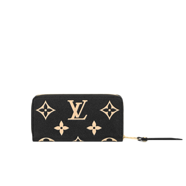 Louis Vuitton LOUIS VUITTON Long Wallet
 
Round Zip Monogram Empreinte Zippy Wallet M80481 Black Beige LV
 [Live] 