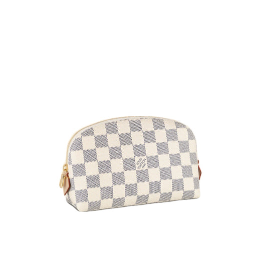 ルイヴィトン LOUIS VUITTON ポーチ
 ポシェット・コスメティック ダミエ アズール 化粧用ポーチ ダミエキャンバス N60024 ブラウン LV
 【中古】