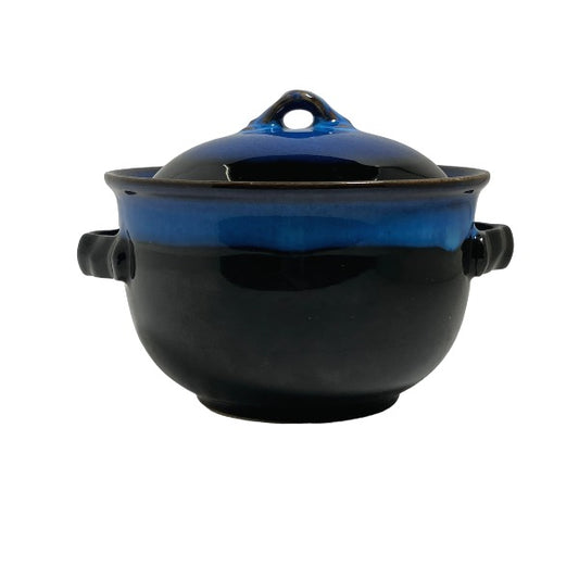 Tableware
 Japanese tableware steamed food set with box, 5 pieces, black/blue [SS]
 【second hand】 