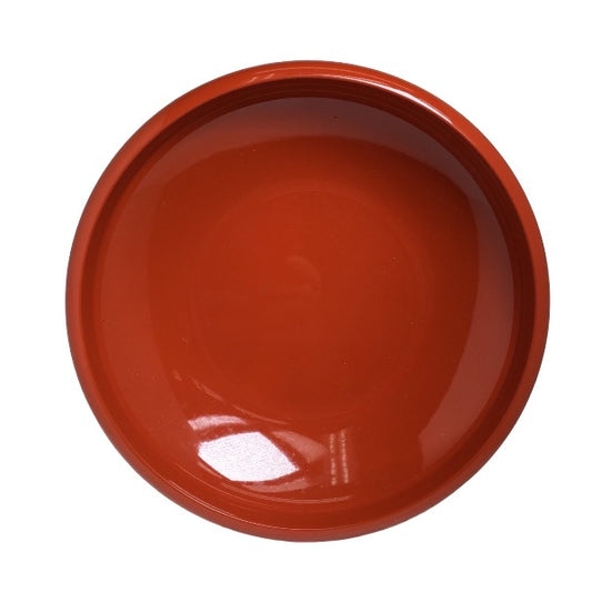 Tableware
 Serving bowl, plate, washed vermilion lacquer, wood, orange [H]
 【second hand】 